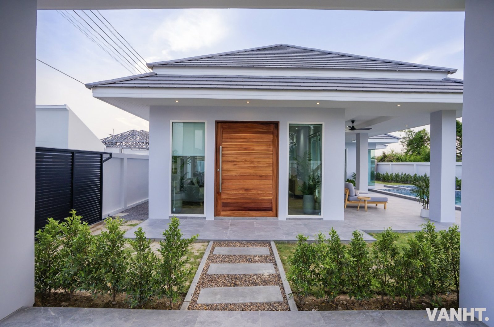 The riverside residence outside