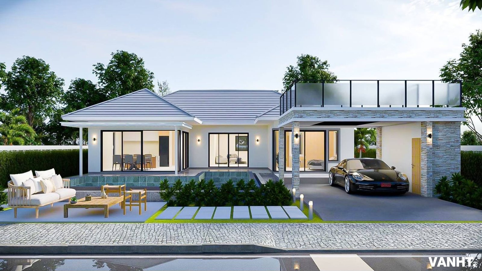 Bonair Villa Hua Hin outside